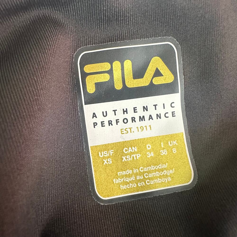 Fila Womens Halina 7/8 Spellout Performance Mid Rise Active Black Leggings XS - Picture 8 of 10